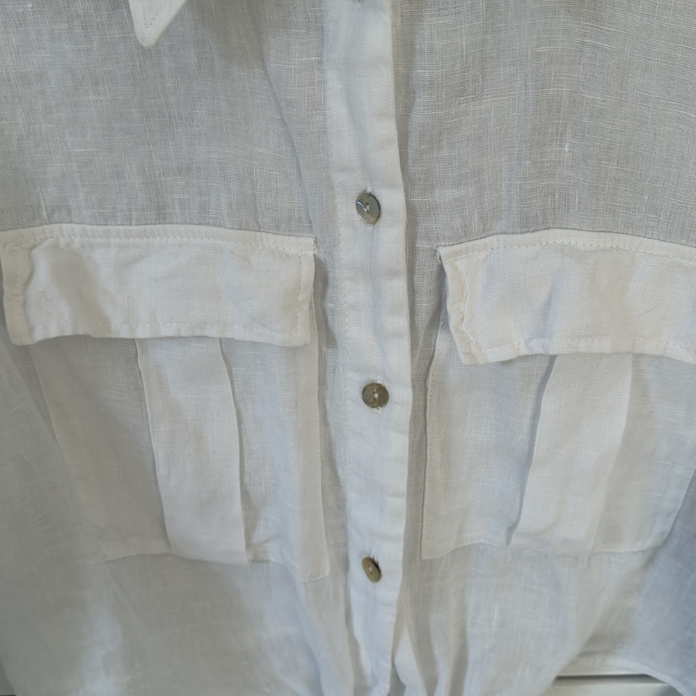 Zara Crop White Top - Picture 2 of 4